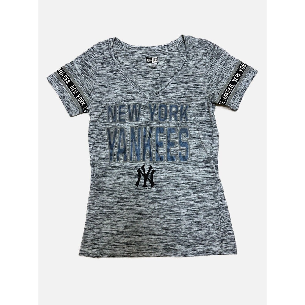 New Era Women’s New York Yankees V Neck T Shirt Size M - Picture 1 of 2